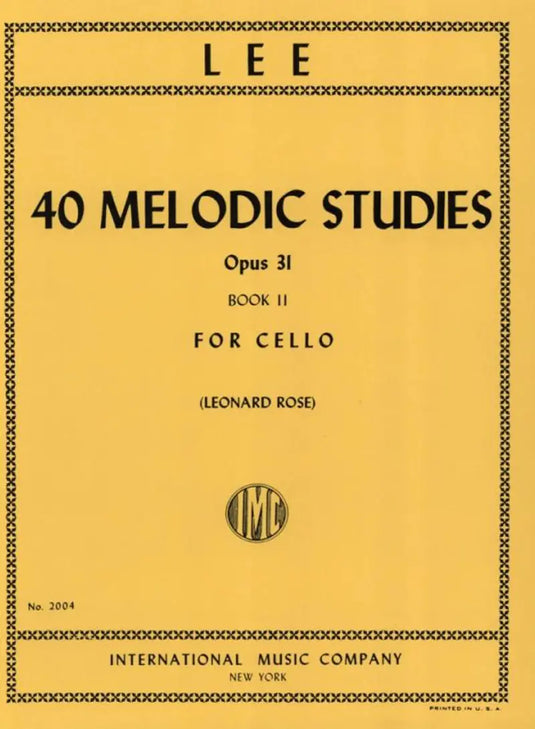 LEE - 40 Melodic Studies op.31 book II