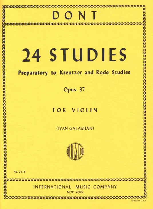 DONT - 24 ETUDES Op. 37