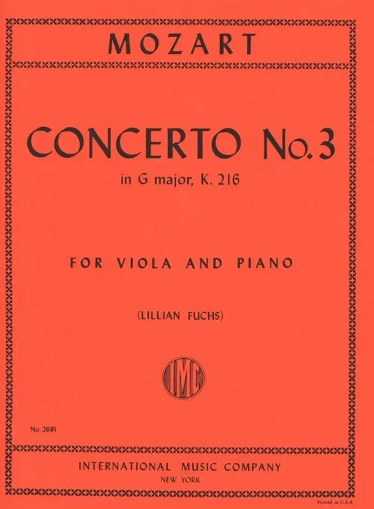 MOZART - Concerto No.3 in G major K.216