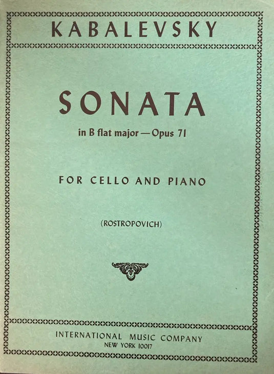 KABALEWSKI - Sonata in B flat Major op.71