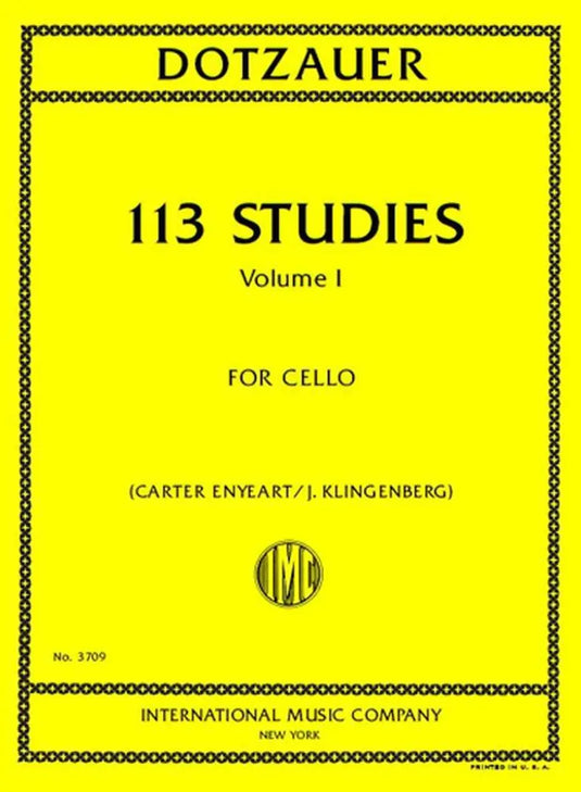 DOTZAUER - 113 Studies For cello Volume 1