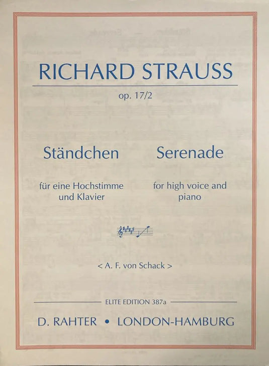 STRAUSS - Sechs Lieder Fis-Dur op. 17/2 - Nr. 1 Ständchen Fis-Dur