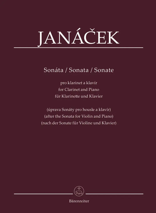 JANÁCEK - Sonata for Clarinet and Piano