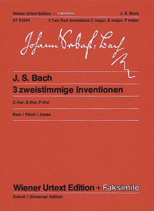 BACH - 3 Zweistimmige Inventionen