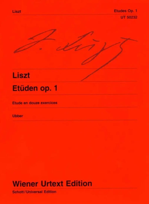 LISZT - 12 Studies Study And 12 Exercises Op. 1