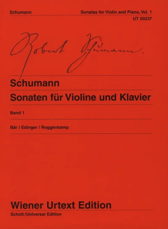 SCHUMANN - Sonaten fur Violine und Klavier - band 1