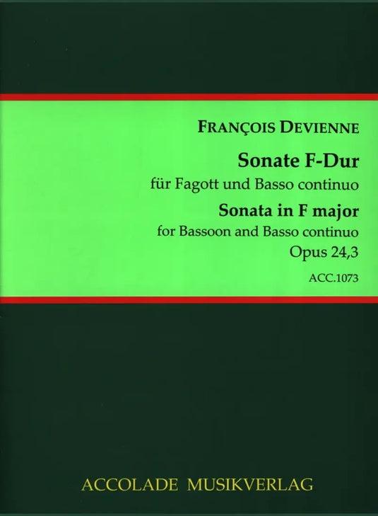 DEVIENNE - Sonata in F Major op.24,3