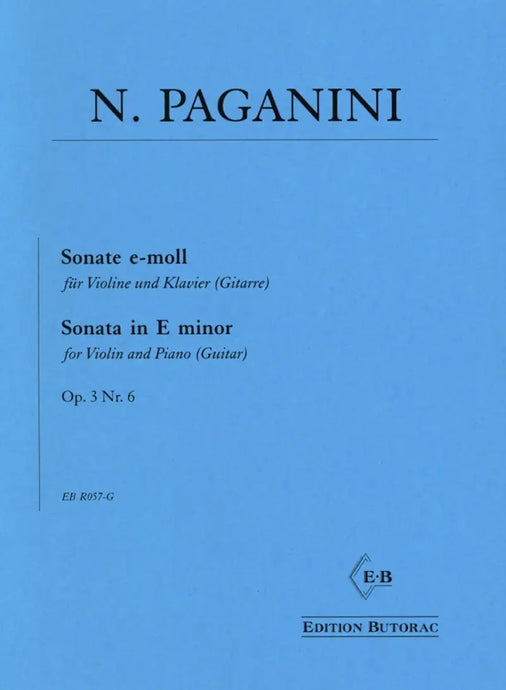 PAGANINI - Sonata in E minor op.3 nr.6