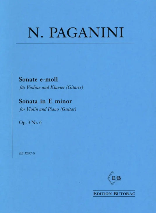 PAGANINI - Sonata in E minor op.3 nr.6