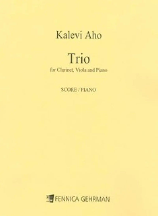 KALEVI AHO - Trio For Clarinet Viola e Piano - Partitura