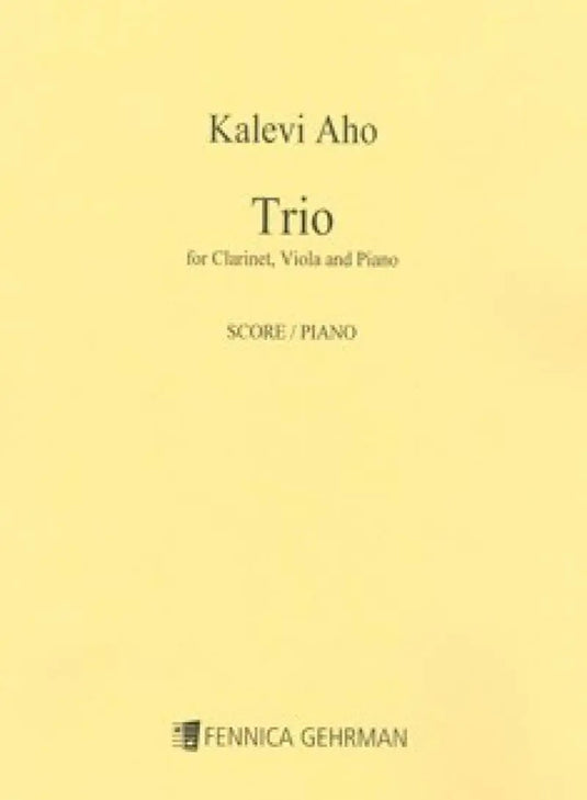 KALEVI AHO - Trio For Clarinet Viola e Piano - Partitura
