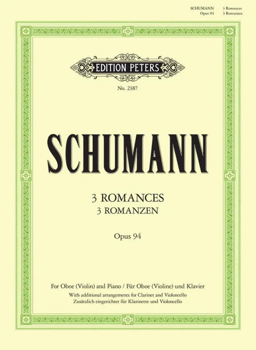 SCHUMANN - 3 Romances op.94