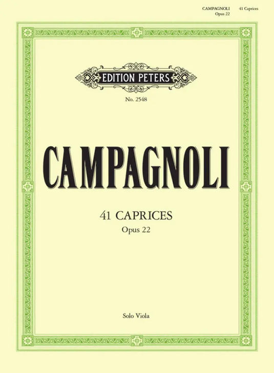 CAMPAGNOLI - 41 Caprices Op. 22