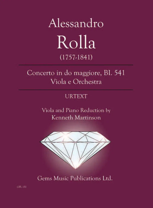 ROLLA -  Concerto in Do Maggiore BI. 541 Viola e Orchestra