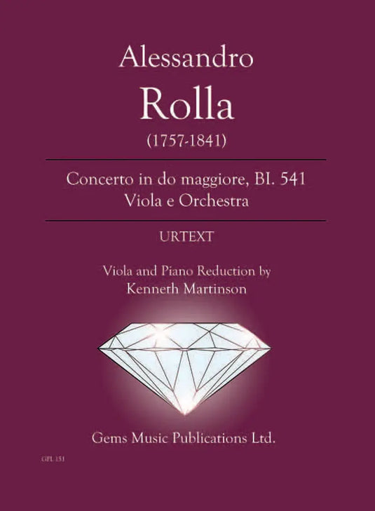 ROLLA -  Concerto in Do Maggiore BI. 541 Viola e Orchestra