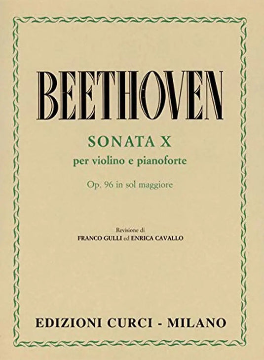 BEETHOVEN - Sonata X Op.96 in sol maggiore