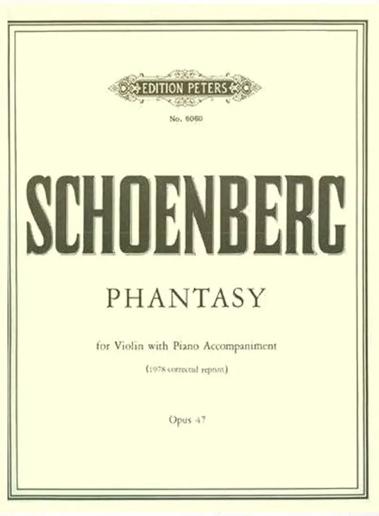 SCHOENBERG - Phantasy op.47