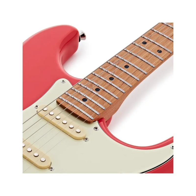 Carica immagine in Galleria Viewer, JET JS400CRD HSS Coral Red Roasted Maple Chitarra Elettrica Rossa
