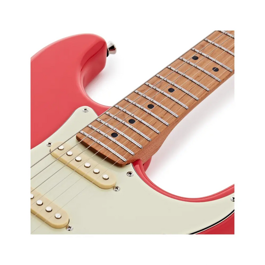 JET JS400CRD HSS Coral Red Roasted Maple Chitarra Elettrica Rossa