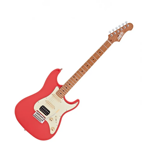 JET JS400CRD HSS Coral Red Roasted Maple Chitarra Elettrica Rossa