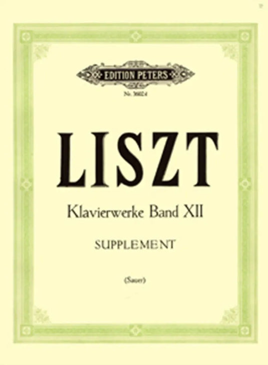 LISZT - Klavierwerke 12 - Supplement