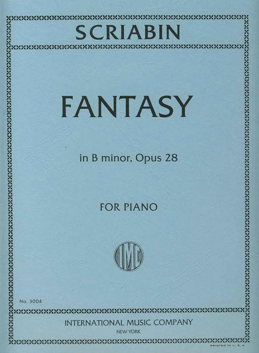 SKRJABIN - Fantasia in Si minore Op.28