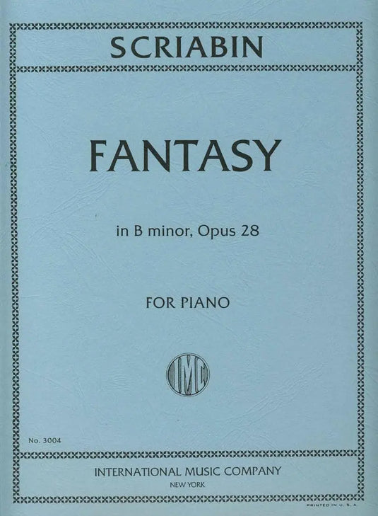 SKRJABIN - Fantasia in Si minore Op.28