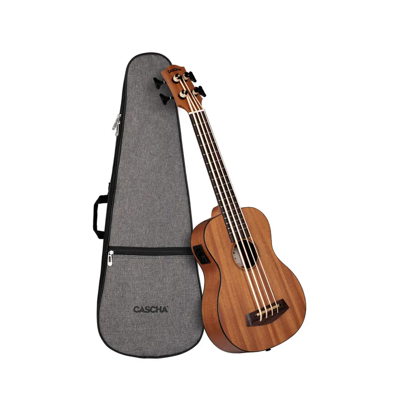 Carica immagine in Galleria Viewer, CASCHA UKULELE Bass Ukulele Mahogany con Borsa Amplificato
