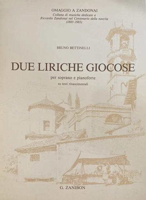 BETTINELLI - Due liriche giocose