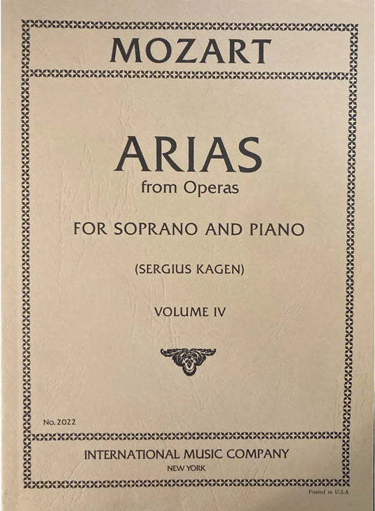 MOZART - Arie Per Soprano Da Opere (40) Vol. 4