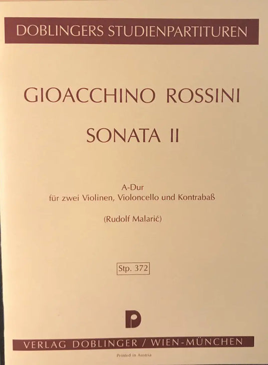 Rossini - Sonata II A-Dur Pocket Score