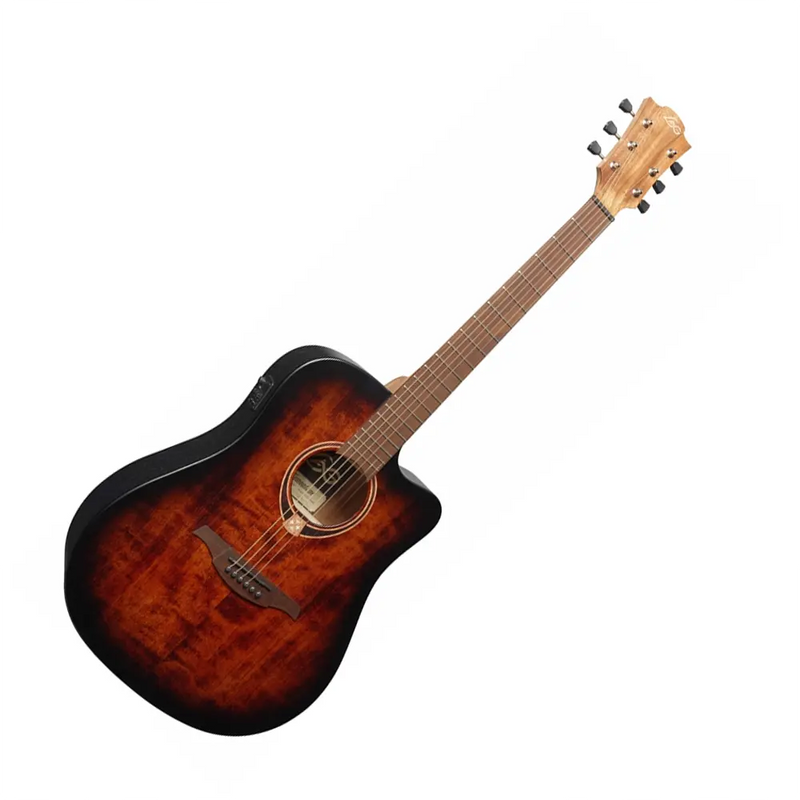 Carica immagine in Galleria Viewer, LAG T70DCE-B&amp;B Dreadnought Cutaway Amplificata
