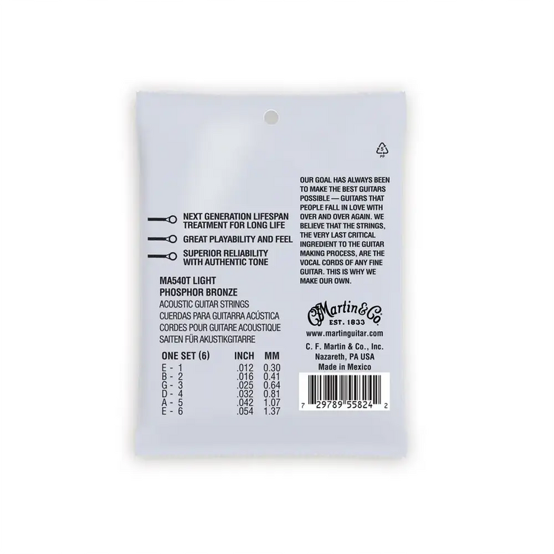 Carica immagine in Galleria Viewer, MARTIN MA540T AUTHENTIC LIFESPAN 2.0 LIGHT PHOSPHOR BRONZE 12-54
