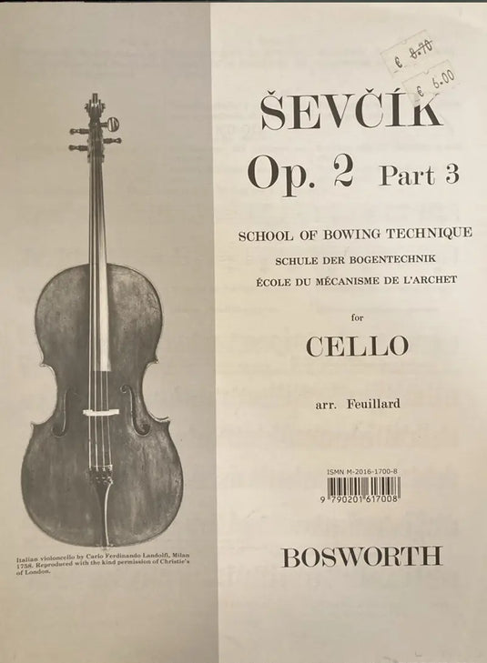 SEVCIK - School of Bowing Technique - Opus 2 Part 3