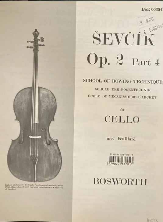 SEVCIK - School of Bowing Technique - Opus 2 Part 4