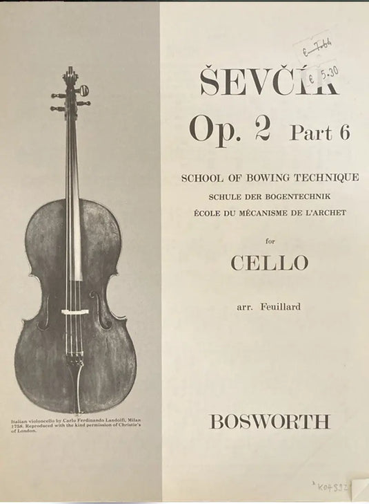 SEVCIK - School of Bowing Technique - Opus 2 Part 6