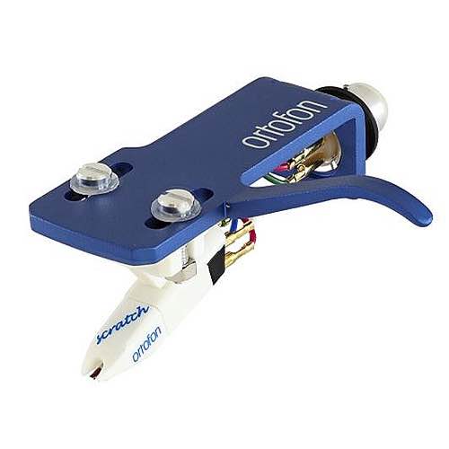 ORTOFON Om Scratch White On Sh4 Blue Headshell