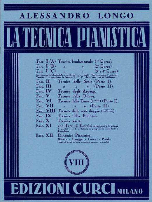 LONGO - LA TECNICA PIANISTICA VIII