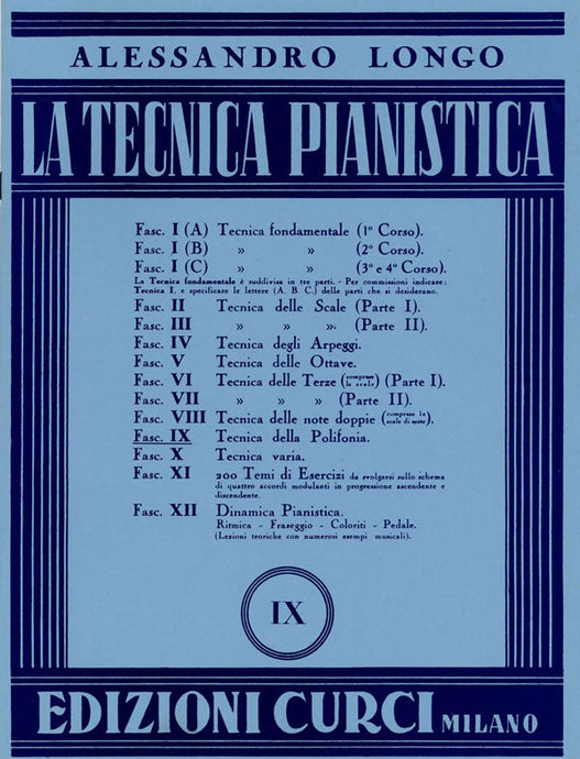 LONGO - LA TECNICA PIANISTICA IX