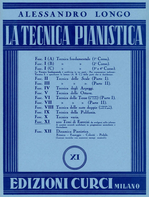 LONGO - LA TECNICA PIANISTICA XI