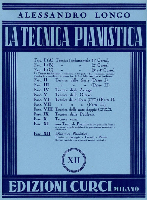 LONGO - LA TECNICA PIANISTICA XII