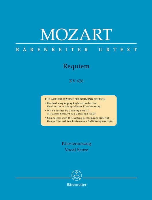 MOZART - REQUIEM KV626 - VOCAL SCORE