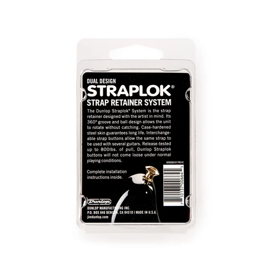 DUNLOP SLS1034G Straplok Original Strap Retainer System, Gold