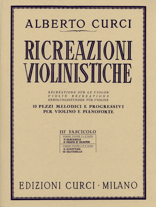 CURCI - RICREAZIONI VIOLINISTICHE FASCICOLO III