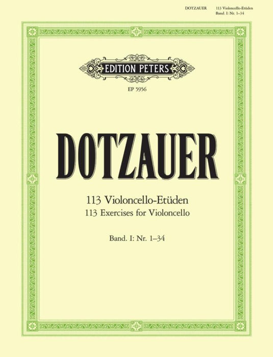 DOTZAUER - 113 Violoncello-Etuden Vol. 1