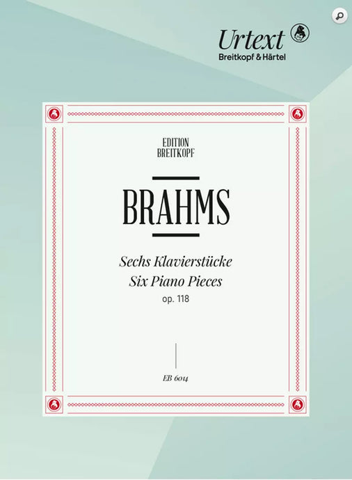 BRAHMS - 6 PIANO PIECES OP. 118