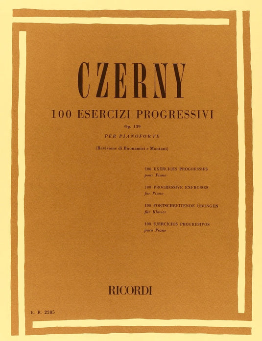 CZERNY – 100 ESERCIZI PROGRESSIVI - OP. 139