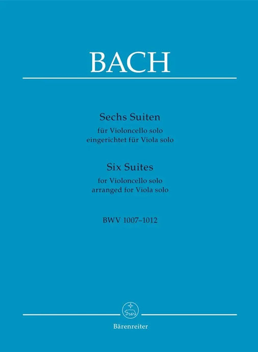 BACH - Six Suites for Violoncello solo BWV 1007-1012 arranged for Viola
