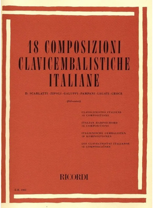 18 COMPOSIZIONI Clavicembalistiche Italiane