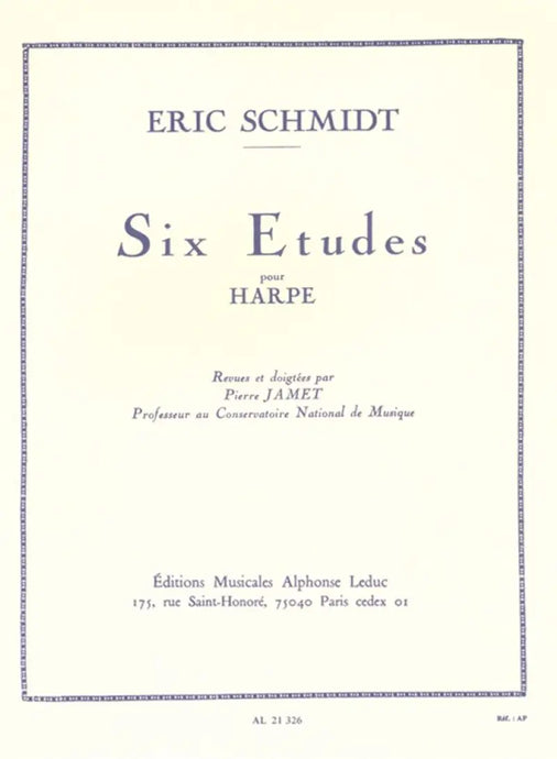 SCHMIDT - Six Etudes
